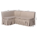 Baxton Studio Meyer 2-Piece Fabric Upholstered Dining Nook Bench Set - Corner Kitchen Banquette Seating with Skirted Base, L-Shaped Breakfast Nook for Small Spaces, Beige - BSOBBT8116-Light Beige-6086-1-2PC SF Bench