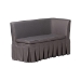 Baxton Studio Meyer 2-Piece Fabric Upholstered Dining Nook Bench Set - Corner Kitchen Banquette Seating with Skirted Base, L-Shaped Breakfast Nook for Small Spaces, Grey - BSOBBT8116-Grey-XD45-2PC SF Bench