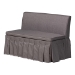 Baxton Studio Reuben 3-Piece Fabric Upholstered Dining Nook Set - Corner Kitchen Dining Banquette Set with Skirted Base, L-Shaped Seating for Small Spaces, Grey - BSOReagon-Grey/Walnut-3PC Dining Nook Set