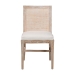 bali & pari Ashford Whitewash Rattan Dining Chair - Mahogany Wood Frame with Handwoven Wicker Backrest and Braided Rope Inserts for Coastal Dining Room - BSOMD-39960-Ashford-White Wash-Wood-Cushion-DC