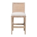 bali & pari Ashford Whitewash Rattan Counter Stool - Mahogany Wood Frame with Handwoven Wicker Backrest and Braided Rope Inserts for Coastal Kitchen - BSOMD-39961-Ashford-White Wash-Wood-Cushion-CS