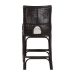 bali & pari Acton Natural Rattan Counter Stool - Handwoven Wicker Accent Stool with Tall Back and Sloped Arms, Boho Coastal Kitchen Seating - BSOActon-Coffee Bean Rattan-Cushion-CS