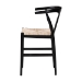 bali & pari Fika Wishbone Counter Stool with Handwoven Seagrass Seat - Mahogany Wood Frame Counter Height Seating for Kitchen Island or Dining Area, Black - BSOFika-Black Wood/Abaca White Weaving-CS