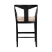 bali & pari Fika Wishbone Counter Stool with Handwoven Seagrass Seat - Mahogany Wood Frame Counter Height Seating for Kitchen Island or Dining Area, Black - BSOFika-Black Wood/Abaca White Weaving-CS
