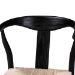bali & pari Fika Wishbone Counter Stool with Handwoven Seagrass Seat - Mahogany Wood Frame Counter Height Seating for Kitchen Island or Dining Area, Black - BSOFika-Black Wood/Abaca White Weaving-CS