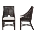 bali & pari Acton Natural Rattan 2-Piece Dining Chair Set - Handwoven Wicker Accent Chair with Tall Back and Sloped Arms, Boho Coastal Seating - BSOActon-Coffee Bean Rattan-Cushion-DC