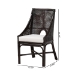 bali & pari Acton Natural Rattan 2-Piece Dining Chair Set - Handwoven Wicker Accent Chair with Tall Back and Sloped Arms, Boho Coastal Seating - BSOActon-Coffee Bean Rattan-Cushion-DC