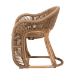 bali & pari Isra Natural Rattan Accent Chair with Handwoven Synthetic Wicker - Curved Barrel Back Lounge Chair for Coastal Living Spaces - BSOIsra-Natural-Rattan/Banana Fiber-AC