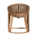 bali & pari Isra Natural Rattan Accent Chair with Handwoven Synthetic Wicker - Curved Barrel Back Lounge Chair for Coastal Living Spaces - BSOIsra-Natural-Rattan/Banana Fiber-AC