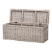 bali & pari Clarette Whitewashed Rattan Storage Bench - Handwoven Wicker Storage Trunk with Lift-Top Lid, Boho Coastal Seating for Living Room, Bedroom, or Entryway - BSOCloudhaven-LG-White Wash Rattan-Bench