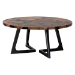 bali & pari Agata Wood and Epoxy Resin Coffee Table - Handcrafted Live Edge Teak Accent Table with Sculptural Base