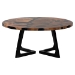 bali & pari Agata Wood and Epoxy Resin Coffee Table - Handcrafted Live Edge Teak Accent Table with Sculptural Base - BSOAgata-Patterned Resin-CT-Boxed