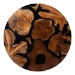 bali & pari Agata Wood and Epoxy Resin Coffee Table - Handcrafted Live Edge Teak Accent Table with Sculptural Base - BSOAgata-Patterned Resin-CT-Boxed
