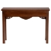 bali & pari Alannis Mahogany Wood Console Table - Accent Table with Carved Floral Apron for Entryway, Living Room, or Hallway - BSOAlannis-Light Brown Wooden-Console Table-Boxed