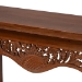 bali & pari Alannis Mahogany Wood Console Table - Accent Table with Carved Floral Apron for Entryway, Living Room, or Hallway - BSOAlannis-Light Brown Wooden-Console Table-Boxed