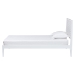 Baxton Studio Lara Twin Platform Bed - Modern Wood Bed Frame with Laser-Cut Decorative Headboard Overlay, White - BSOLara-White Solid-Twin Bed