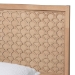 Baxton Studio Lara Twin 3-Piece Bedroom Set - Modern Wood Bed Frame with Matching Nightstands, Decorative Laser-Cut Headboard Overlay, Oak Brown - BSOLara-Natural Wood-3PC Twin Bedroom Set