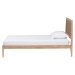 Baxton Studio Lara Twin Platform Bed - Modern Wood Bed Frame with Laser-Cut Decorative Headboard Overlay, Oak Brown - BSOLara-Natural Wood-Twin Bed