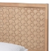 Baxton Studio Lara Twin Platform Bed - Modern Wood Bed Frame with Laser-Cut Decorative Headboard Overlay, Oak Brown - BSOLara-Natural Wood-Twin Bed