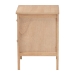 Baxton Studio Lara Nightstand - 2-Drawer Bedside Table with Laser-Cut Geometric Overlay for Bedroom or Guest Room, Oak Brown - BSOLara-Natural Wood-Nightstand