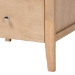 Baxton Studio Lara Nightstand - 2-Drawer Bedside Table with Laser-Cut Geometric Overlay for Bedroom or Guest Room, Oak Brown - BSOLara-Natural Wood-Nightstand