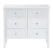 Baxton Studio Lara Dresser - 6-Drawer Bedroom Storage Chest with Laser-Cut Geometric Overlay for Clothing and Organization, White - BSOLara-White Solid-Dresser