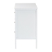 Baxton Studio Lara Dresser - 6-Drawer Bedroom Storage Chest with Laser-Cut Geometric Overlay for Clothing and Organization, White - BSOLara-White Solid-Dresser