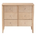 Baxton Studio Lara Dresser - 6-Drawer Bedroom Storage Chest with Laser-Cut Geometric Overlay for Clothing and Organization, Oak Brown - BSOLara-Natural Wood-Dresser
