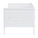 Baxton Studio Lara Twin Daybed - Modern Wood Bed Frame with Wraparound Laser-Cut Decorative Headboard Overlay, White - BSOLara-White Solid-Daybed-Twin