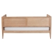 Baxton Studio Lara Twin Daybed - Modern Wood Bed Frame with Wraparound Laser-Cut Decorative Headboard Overlay, Oak Brown - BSOLara-Natural Wood-Daybed-Twin