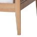 Baxton Studio Lara Twin Daybed - Modern Wood Bed Frame with Wraparound Laser-Cut Decorative Headboard Overlay, Oak Brown - BSOLara-Natural Wood-Daybed-Twin