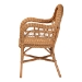bali & pari Abigale Natural Rattan Dining Chair - Handwoven Wicker Accent Chair with Arms and Openwork Frame for Kitchen or Dining Room - BSOAbigale-Light Honey Rattan-Arm-DC