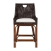bali & pari Petra Natural Rattan Counter Stool - Handwoven Wicker Accent Stool with Wingback Profile and Cutout Handle, Espresso - BSOPetra-Rattan/Coffee Bean-Cushion-CS