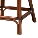 bali & pari Petra Natural Rattan Counter Stool - Handwoven Wicker Accent Stool with Wingback Profile and Cutout Handle, Espresso - BSOPetra-Rattan/Coffee Bean-Cushion-CS