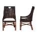 bali & pari Petra Natural Rattan 2-Piece Dining Chair Set - Handwoven Wicker Accent Chair with Wingback Profile and Cutout Handle, Espresso - BSOPetra-Rattan/Coffee Bean-Cushion-DC