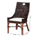 bali & pari Petra Natural Rattan 2-Piece Dining Chair Set - Handwoven Wicker Accent Chair with Wingback Profile and Cutout Handle, Espresso - BSOPetra-Rattan/Coffee Bean-Cushion-DC