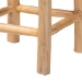 bali & pari Rivera Genuine Goat Leather Counter Stool - Rustic Boho Seating with Teak Wood Frame and Natural Hide Upholstery - BSOCGL-01-Goat Leather-CS