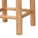 bali & pari Rivera Genuine Goat Leather Bar Stool - Rustic Boho Seating with Teak Wood Frame and Natural Hide Upholstery - BSOBGL-01-Goat Leather-BS