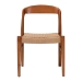 bali & pari Lorena Paper Loom Woven Dining Chair - Mahogany Wood Frame Accent Chair with Curved Back for Kitchen or Dining Room Seating - BSOMD-39914-Honey/Loog-Wooden-DC