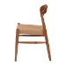 bali & pari Lorena Paper Loom Woven Dining Chair - Mahogany Wood Frame Accent Chair with Curved Back for Kitchen or Dining Room Seating - BSOMD-39914-Honey/Loog-Wooden-DC