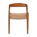 bali & pari Lorena Paper Loom Woven Dining Chair - Mahogany Wood Frame Accent Chair with Curved Back for Kitchen or Dining Room Seating - BSOMD-39914-Honey/Loog-Wooden-DC