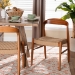 bali & pari Lorena Paper Loom Woven Dining Chair - Mahogany Wood Frame Accent Chair with Curved Back for Kitchen or Dining Room Seating - BSOMD-39914-Honey/Loog-Wooden-DC