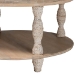 bali & pari Lejane Wood Coffee Table with Seagrass Wrapped Legs - Round Living Room Table with Open Shelf Storage - BSOMD-39956-White Wash Rustic-Wood-KD/Box-CT