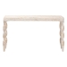 bali & pari Lejane Woven Seagrass Console Table - Handwoven Wicker Waterfall Accent Table with for Entryway, Living Room, or Hallway - BSOMD-39958-White Wash Rustic-Wood-KD/Box-CST