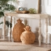 bali & pari Lejane Woven Seagrass Console Table - Handwoven Wicker Waterfall Accent Table with for Entryway, Living Room, or Hallway - BSOMD-39958-White Wash Rustic-Wood-KD/Box-CST