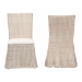 bali & pari Sara Natural Rattan 2-Piece Dining Chair Set - Handwoven Wicker Accent Chair with Scalloped Skirt Base and Tall Backrest - BSOSara-White Wash Rattan-Cushion-DC