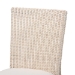 bali & pari Sara Natural Rattan 2-Piece Dining Chair Set - Handwoven Wicker Accent Chair with Scalloped Skirt Base and Tall Backrest - BSOSara-White Wash Rattan-Cushion-DC