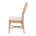 bali & pari Elmer Natural Rattan Dining Chair - Handwoven Wicker Accent Chair with Cushioned seat for Kitchen or Dining Room, Natural Brown - BSOElmer-Natural Rattan-White Cushion-DC