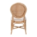 bali & pari Elmer Natural Rattan Dining Chair - Handwoven Wicker Accent Chair with Cushioned seat for Kitchen or Dining Room, Natural Brown - BSOElmer-Natural Rattan-White Cushion-DC