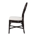 bali & pari Elmer Natural Rattan Dining Chair - Handwoven Wicker Accent Chair with Cushioned seat for Kitchen or Dining Room, Espresso - BSOElmer-Coffee Bean Rattan-White Cushion-DC